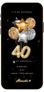Animierte Einladung 40. Geburtstag Animierte Einladung 40. Geburtstag