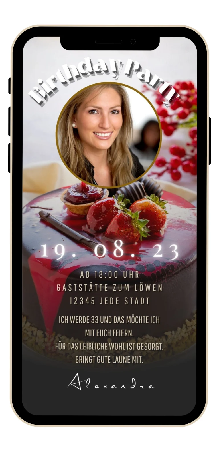 Animierte digitale eCard zum Geburtstag