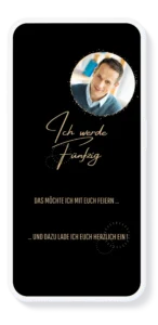 Digitale Einladung 50. Geburtstag Digitale Einladung 50. Geburtstag
