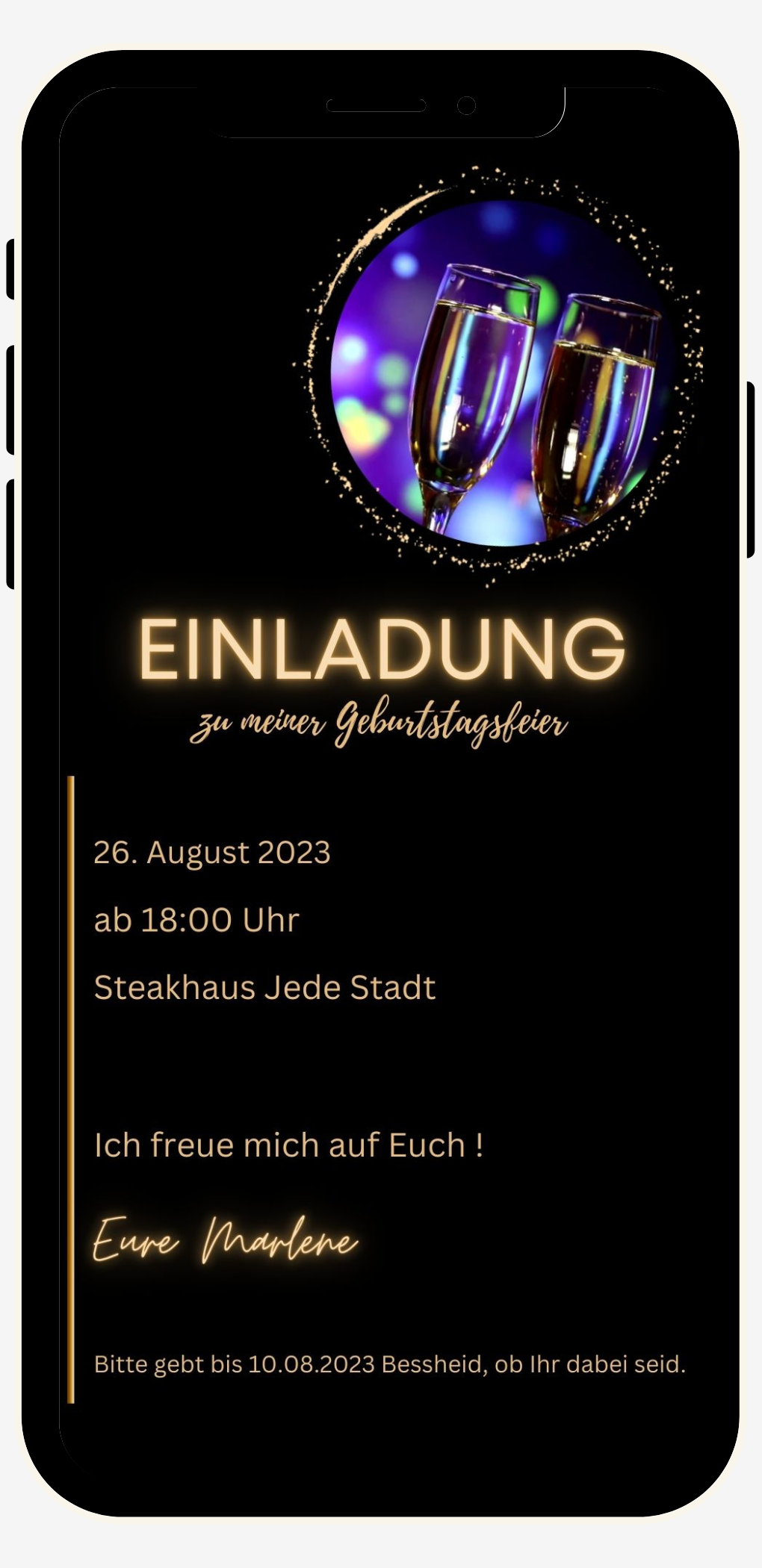 Digitale eCard Geburtstag Einladung - eCardino