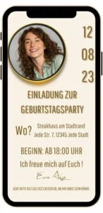 Digitale Geburtstagseinladung Digitale Geburtstagseinladung