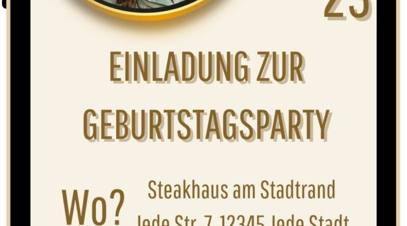 Digitale Geburtstagseinladung