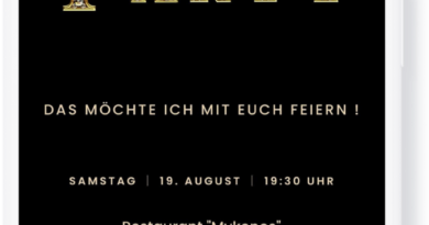 Digitale Einladung Geburtstag mit Musik