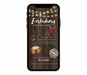 Animierte Gartenparty Einladung
