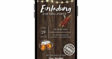 Animierte Gartenparty Einladung