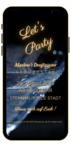 eCard Einladung zum 30. Geburtstag