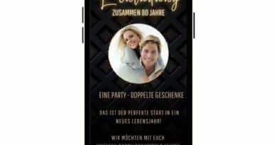 eCard Einladung zum Doppelgeburtstag