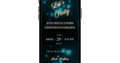 Digitale Einladung Lets Party