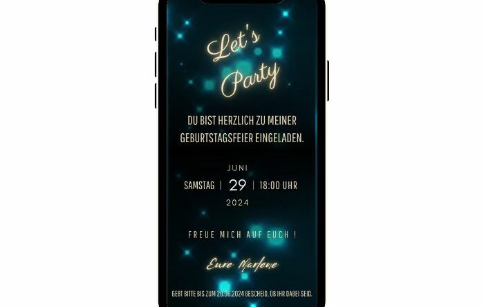 Digitale Einladung Lets Party
