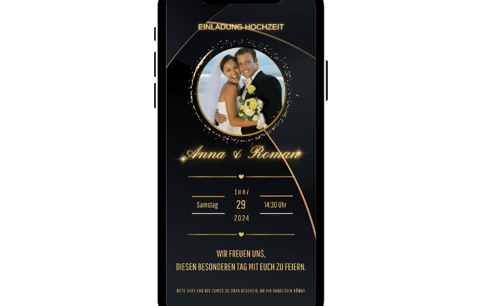 eCard Hochzeitseinladung LUXURY