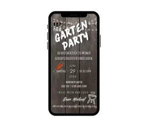 Digitale Einladung Gartenparty