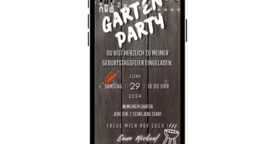 Digitale Einladung Gartenparty