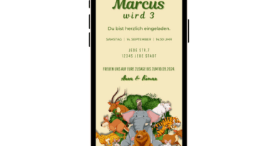 eCard Kindergeburtstag Einladung Animals