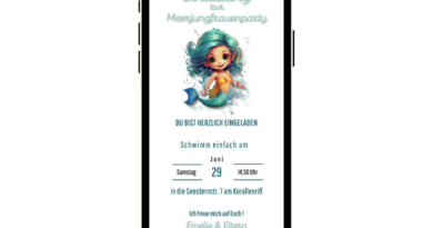 eCard Einladung Kindergeburtstag Meerjungfrau