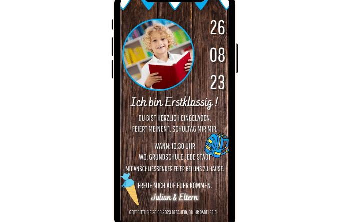 Digitale Einladung Schulanfang
