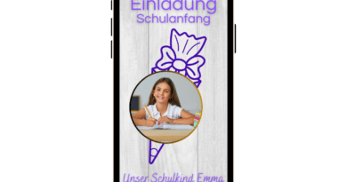 Digitale Einladung Einschulung Schultüte