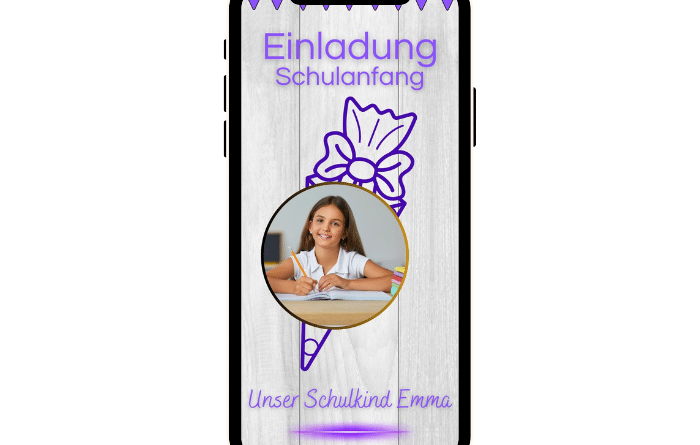 Digitale Einladung Einschulung Schultüte