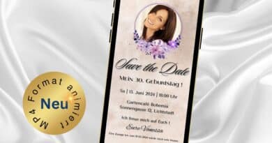 eCard Geburtstag Save the Date