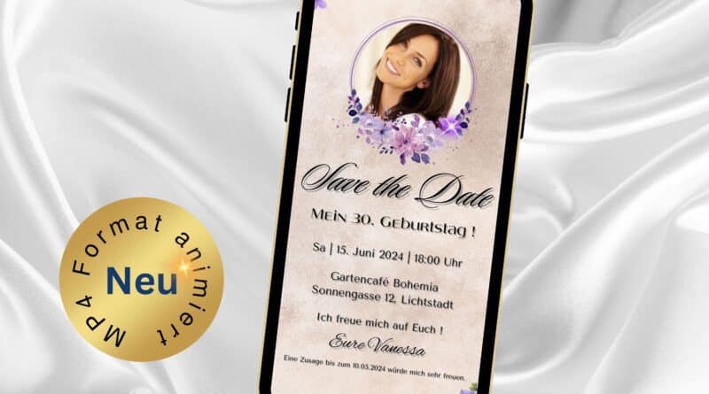 eCard Geburtstag Save the Date