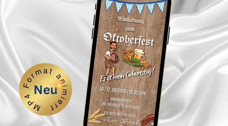 eCard Geburtstag Einladung Oktoberfest