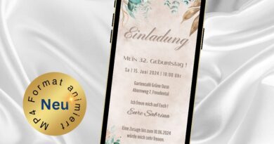 eCard Geburtstagseinladung Boho Flowers