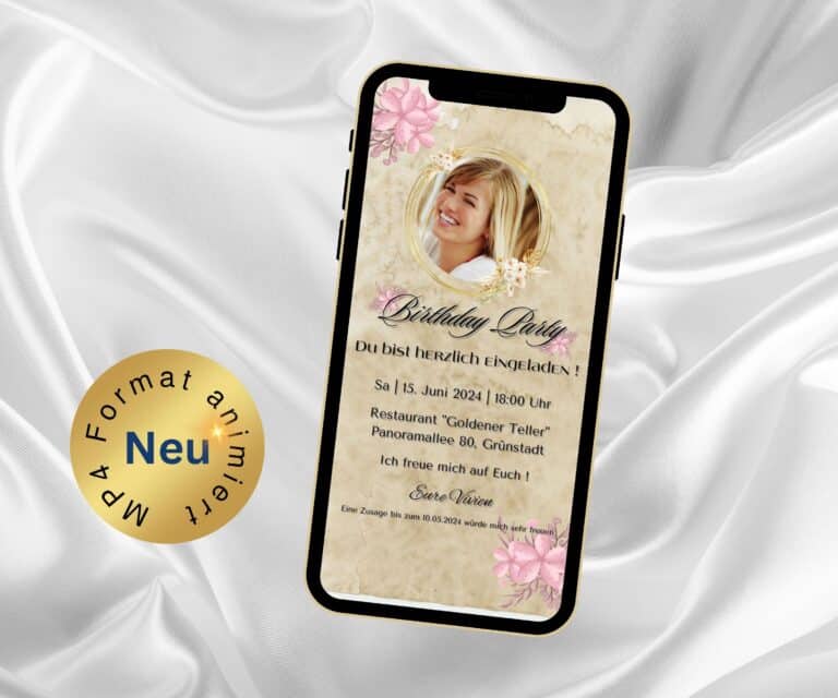 eCard Geburtstag Boho Flowers