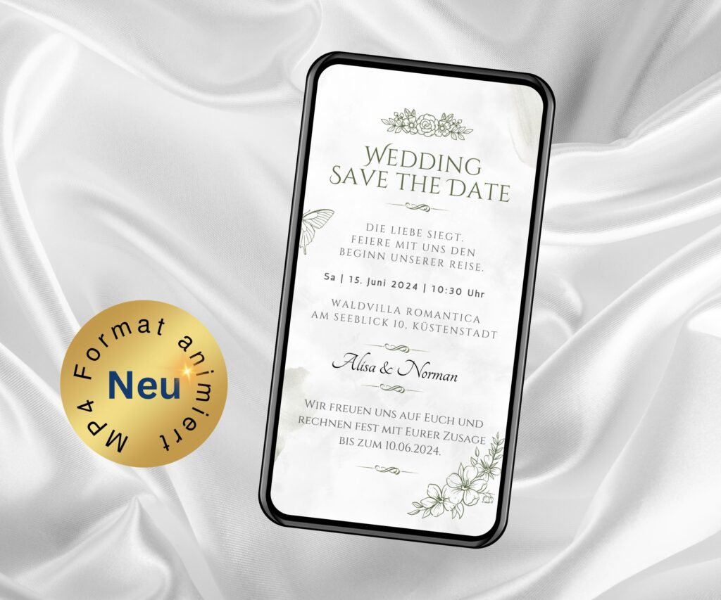 eCard Einladung Wedding Boho