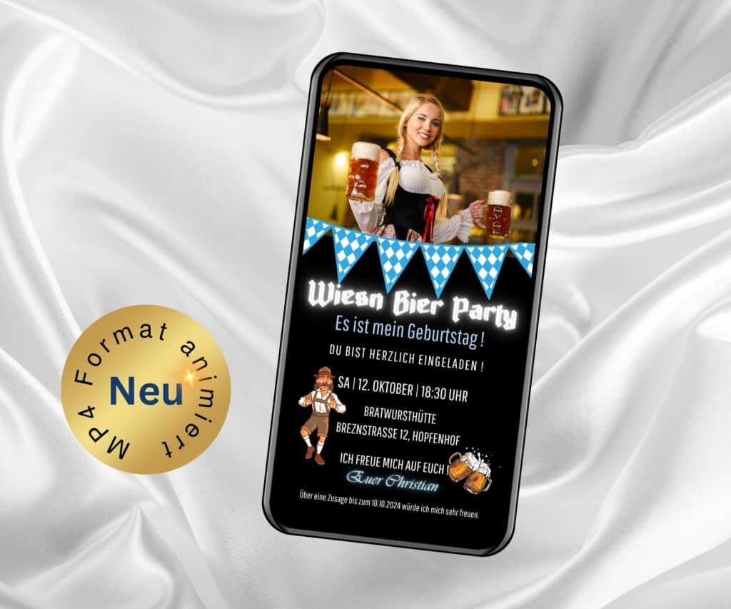 eCard Oktoberfest Einladung rustikal