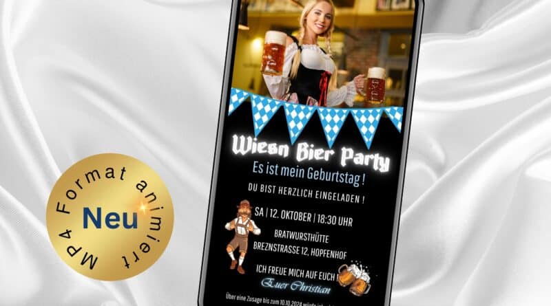 eCard Oktoberfest Einladung rustikal