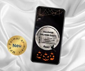 Animierte Einladung Kürbis-Party