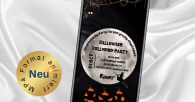 Animierte Einladung Kürbis-Party