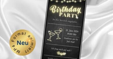 Animierte Geburtstagseinladung Birthday Party