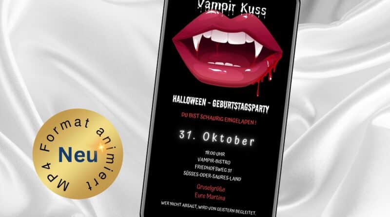 WhatsApp Halloween Vampir Kuss