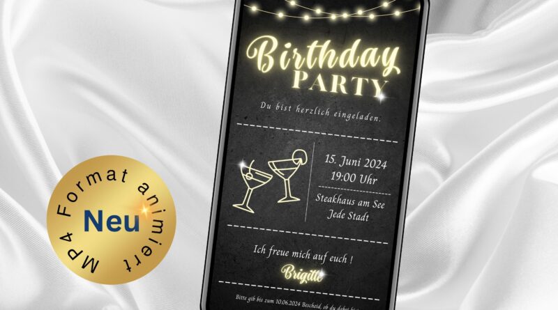 WhatsApp Einladung Birthday Party