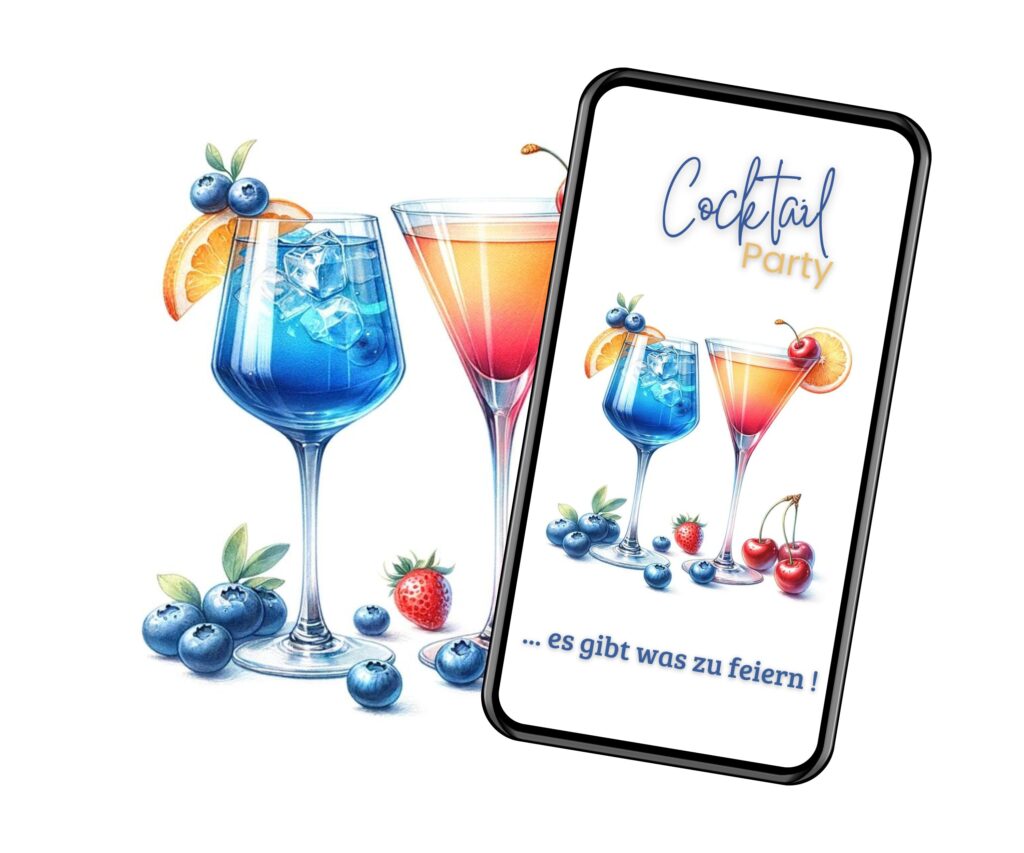 WhatsApp Einladung Cocktail Party