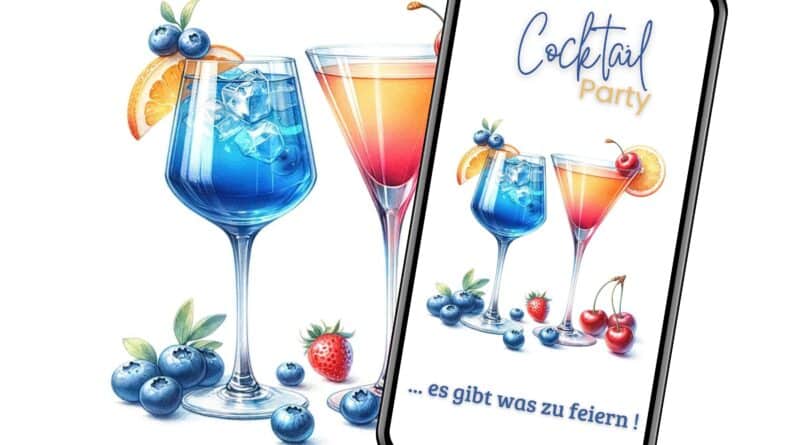 WhatsApp Einladung Cocktail Party