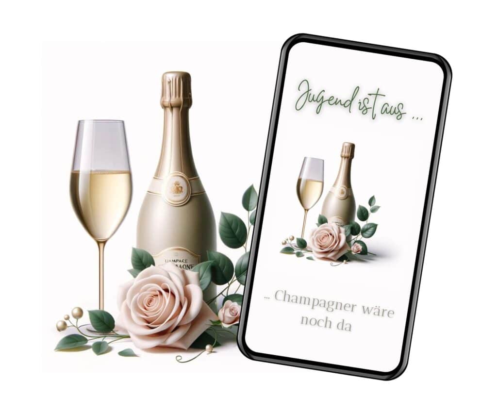 WhatsApp Einladung Champagner Party