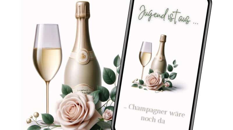 WhatsApp Einladung Champagner Party