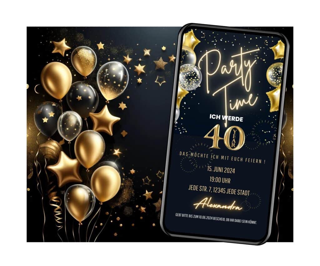 eCard 40 Geburtstag
