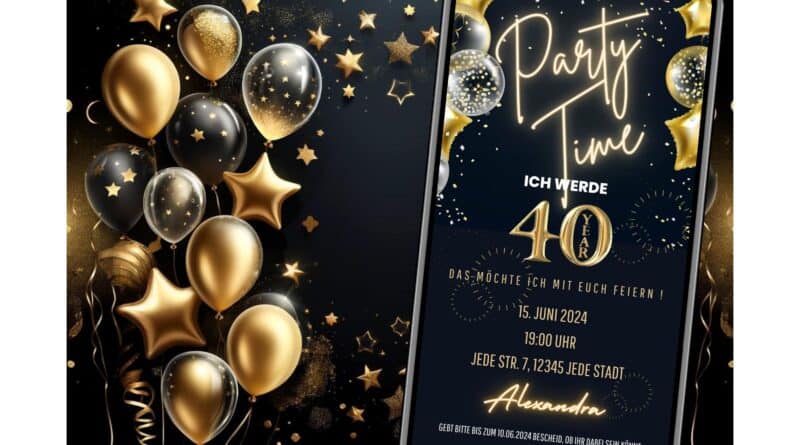 eCard 40 Geburtstag