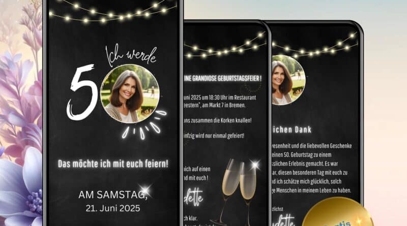 Einladung 50. Geburtstag per WhatsApp